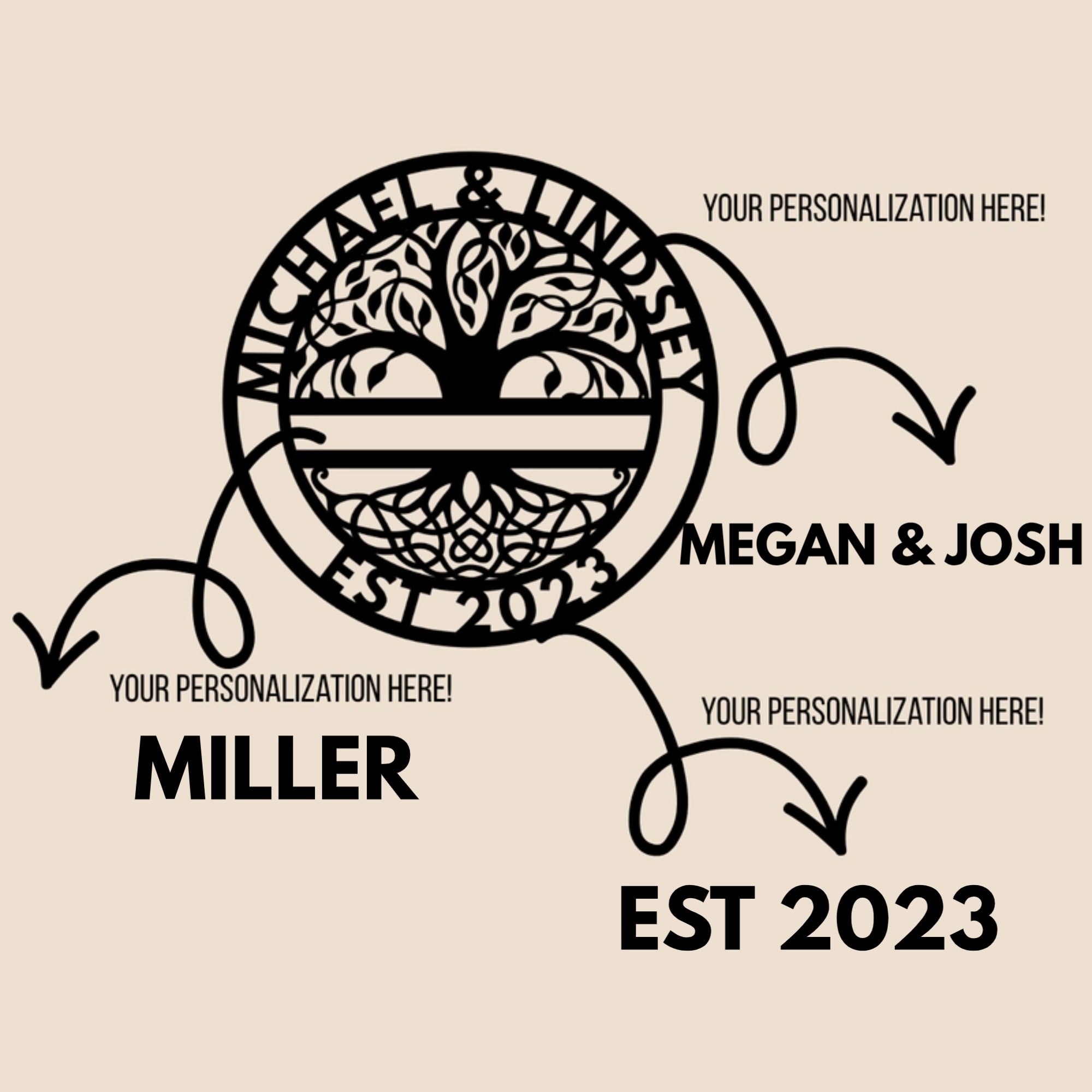 Metal Sign Family Tree