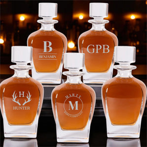 Groomsmen Gifts Set of 5 Tudor Whiskey Decanters