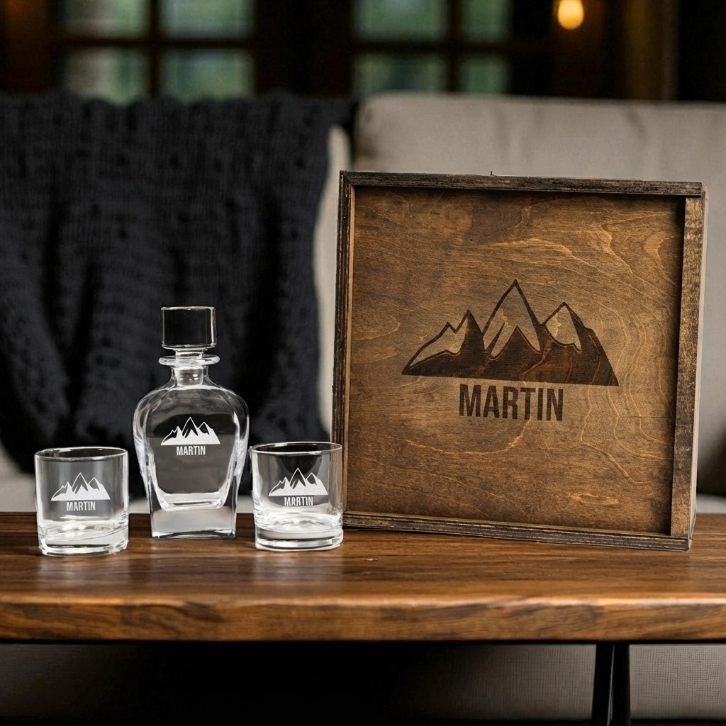 Tudor Decanter Set with Custom Gift Box