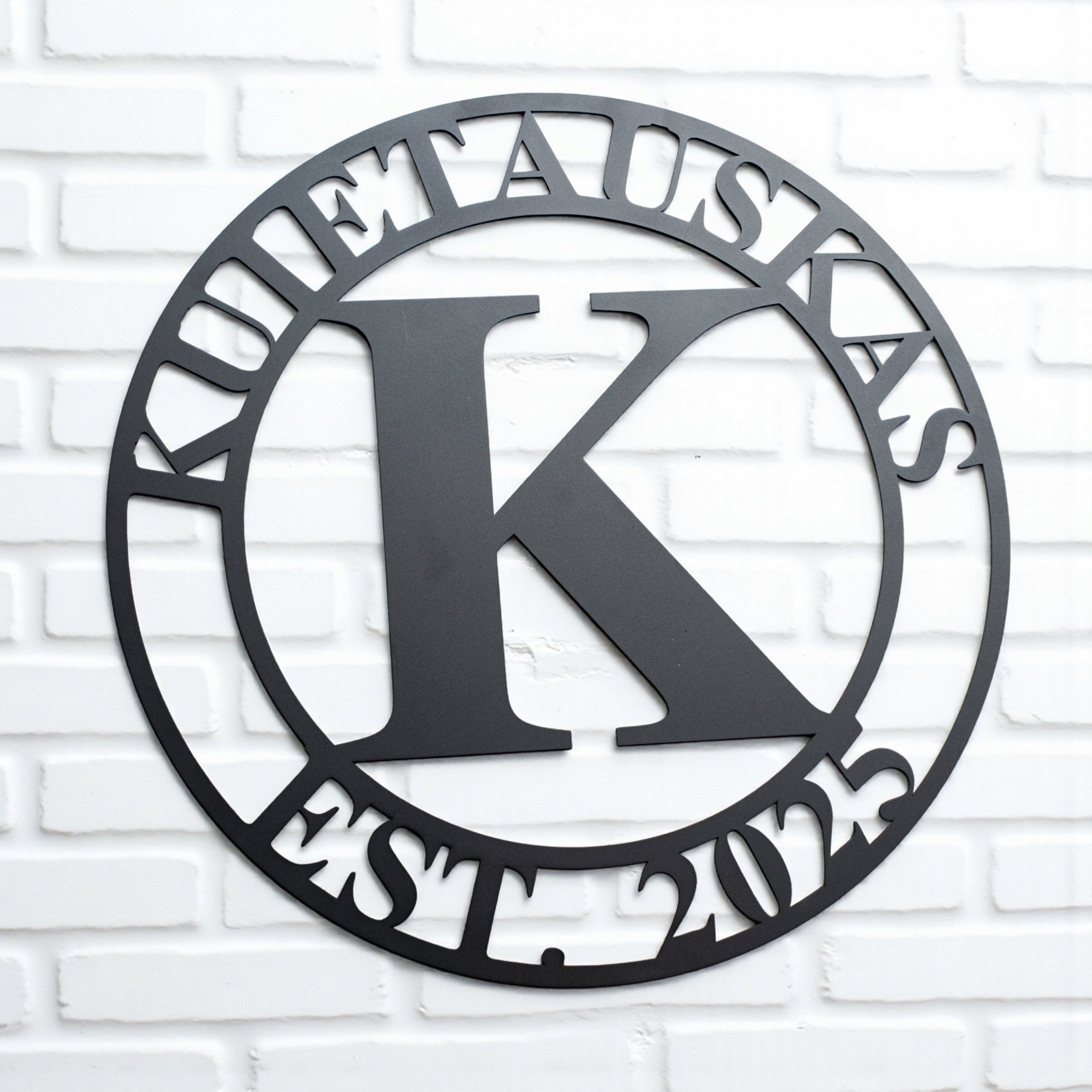 Sign Innichal Metal Sign Initial Design – Personalized Guru