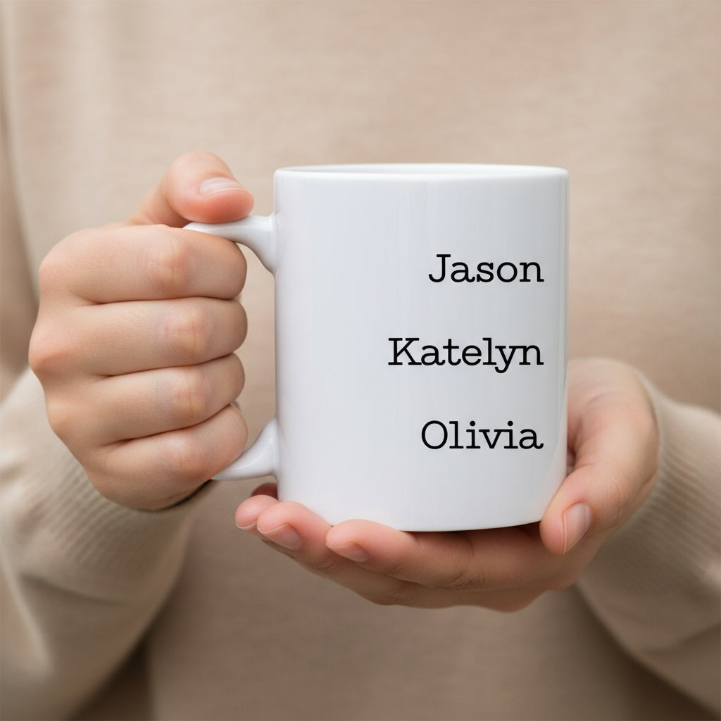Personalized Family Names Coffee Mug