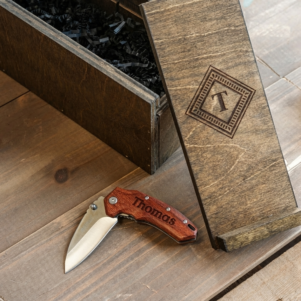 Personalized Pocket Knife with Gift Box