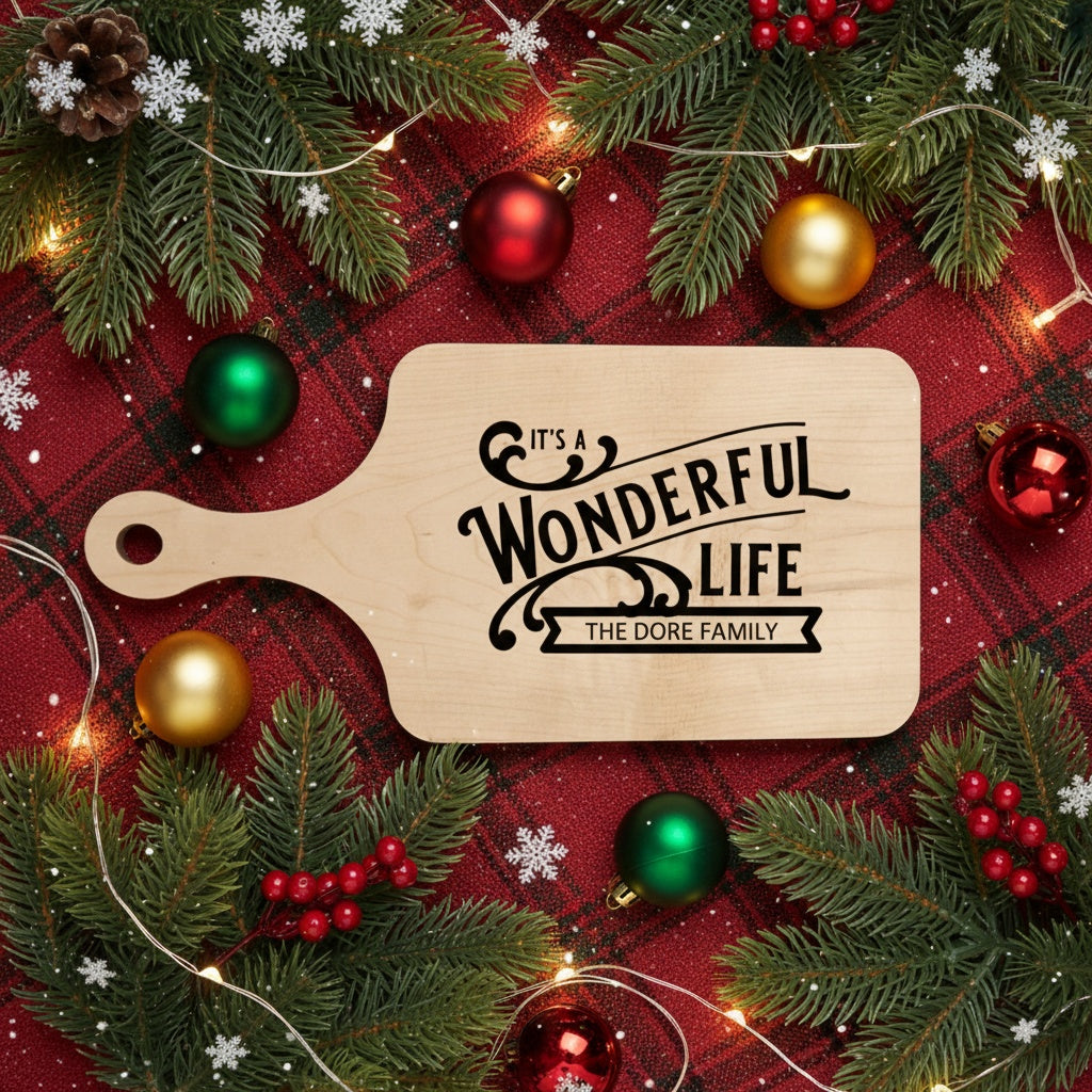 Christmas Collection Thin Paddle Cutting Boards